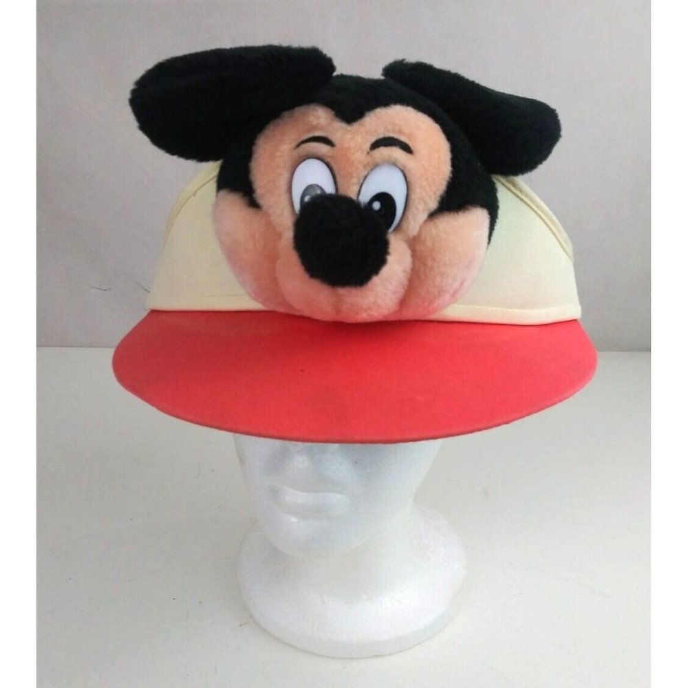 Walt Disney World Vault Collection Plush Mickey Mouse Visor Cap Hat Rare